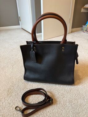 G.H. Bass & Co. Two-Tone Leather Tote Bag